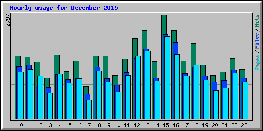 Hourly usage for December 2015